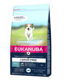 EUKANUBA Grain Free granule pre dospelých psov malých a stredných plemien 3 kg