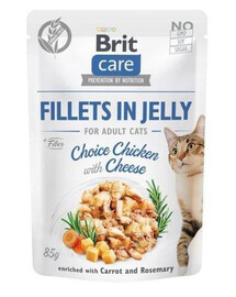 BRIT Care filé v Jelly Choice Chicken&Cheese 24x 85 g Chicken & Cheese