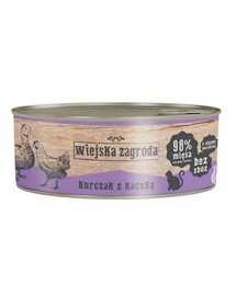 Wiejska Zagroda Cat Chicken with Duck s kuracím a kačacím mäsom 85 g
