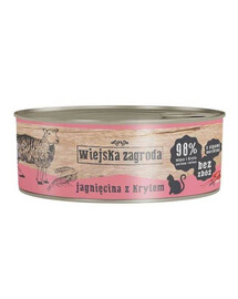 Wiejska Zagroda Cat s jahňacím mäsom 85 g pre dospelé mačky