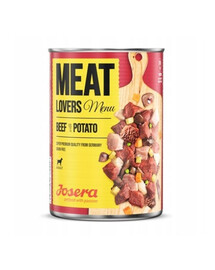 Josera Meat Lovers Menu Hovädzie mäso so zemiakmi konzerva pre dospelých psov 400 g