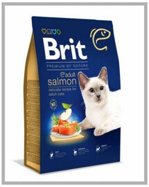 BRIT Cat Premium by Nature Adult losos 8 kg granule pre dospelé mačky 8 kg