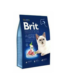 BRIT Cat Premium by Nature krmivo pre sterilizované mačky jahňacie 8 kg granule pre sterilizované mačky 8 kg