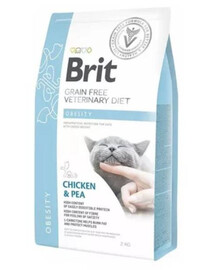 BRIT veterinárne krmivo mačacia obezita 2 kg