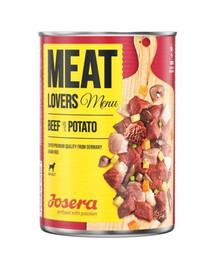 JOSERA Meatlovers Menu hovädzie mäso so zemiakmi 6x 400 g