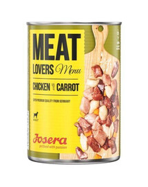 JOSERA Meatlovers Menu kuracie mäso s mrkvou 6x 800 g