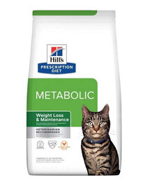 HILL'S Prescription Diet metabolické krmivo s kuracím mäsom pre redukciu nadváhy mačky 3 kg
