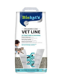 BIOKAT'S Diamond Care Vet Line Attracting&Calming bentonitová podstielka pre mačky 10 l