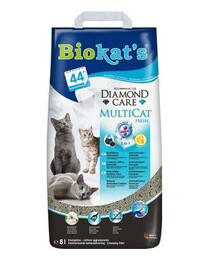BIOKAT'S Diamond Care Multicat fresh bentonitová podstielka pre mačky 8 l