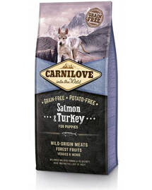 CARNILOVE Puppy Salmon&Turkey granule pre šteňatá, losos a morka 4 kg