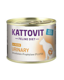 KATTOVIT Urinary Chicken Diet for Cats vlhké krmivo pre mačky s ochorením močových ciest 185 g