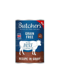 Butcher's Original v omáčke, kúsky s hovädzím mäsom v omáčke, 400 g mokrého krmiva pre psov, 400 g