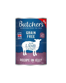Butcher's Original Recipe in Jelly, kúsky jahňacieho v želé konzerva pre psov 400 g