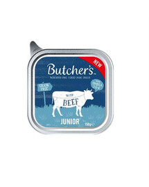Butcher's Original Junior, s hovädzím mäsom, paštétou 150 g mokré krmivo pre šteňatá 150 g