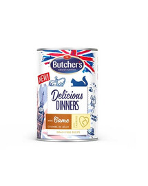 Butcher's Delicious Dinners, kúsky so zverinou v želé kapsička pre mačky 400 g