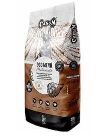 CANUN Dog Menu s hovädzím mäsom 20 kg granule pre pokojných dospelých psov 20 kg
