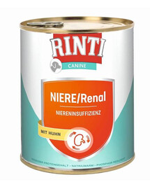 RINTI Canine Niere/Renal granule s kuracím mäsom pre dospelých psov 800 g