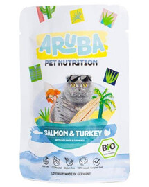 ARUBA Cat bio losos a morka s bok choy a kurkumou mokré krmivo pre mačky 70 g