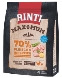 RINTI MAX-I-MUM s kuracím mäsom pre psov 4 kg