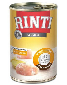 RINTI Sensible konzerva pre psov s kuracím mäsom a zemiakmi 400 g