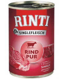 RINTI Singlefleisch Beef Pure monoproteínová konzerva pre psov s hovädzím mäsom 400 g