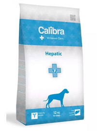 CALIBRA Veterinary Diet Dog Hepatic 12 kg veterinárne granule pre dospelých psov, podpora pečene