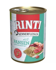 RINTI Kennerfleisch Rumen s bachorom 400 g konzerva pre psov