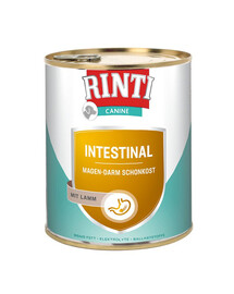 RINTI Canine Intestinal konzerva pre psov s jahňacím mäsom 800 g
