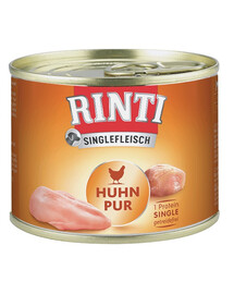 RINTI Singlefleisch Chicken Pure 185 g monoproteínová konzerva pre psy s kuracím mäsom