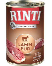 RINTI Singlefleisch Lamb Puremo monoproteínová konzerva pre psov 400 gs jahňacím mäsom