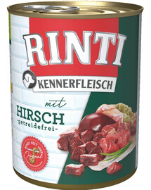 RINTI Kennerfleisch Venison konzerva pre psov jeleň 400 g