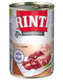 RINTI Kennerfleisch Lamb konzerva pre psov jahňacie 400 g