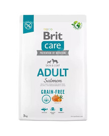 Brit care dog grain-free adult salmon granule pre dospelých psov 3 kg