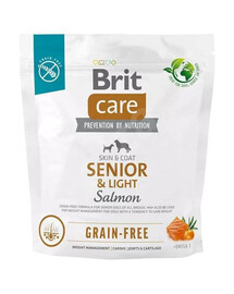 Brit care dog grain-free senior&light salmon granule pre starších psov s nadváhou 1 kg