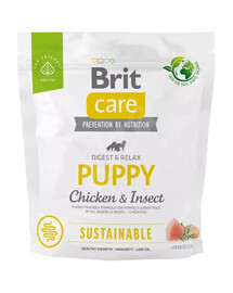 Brit care dog sustainable puppy chicken insect granule pre šteňatá a mladé psy 1 kg