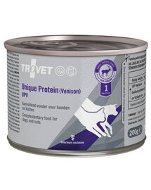TROVET Unique Protein Venison UPV vlhké krmivo pre psy a mačky, zverina 200 g