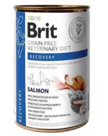 BRIT Veterinary Diet Recovery regeneračné krmivo s lososom pre psy a mačky 400 g