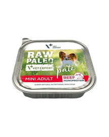 VETEXPERT RAW PALEO Pate Adult Mini Beef 150 g paštéta pre psov malých plemien hovädzie mäso