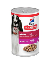 HILL'S Science Plan Canine Adult Beef konzerva pre dospelých psov s hovädzím mäsom 370 g