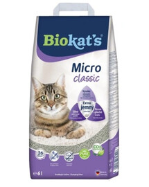 BIOKAT'S Micro Classic jemné bentonitové podstielky pre mačky 6 l