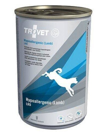 TROVET hypoalergénne jahňacie LRD Lamb krmivo pre psov 400 g