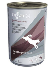 TROVET hypoalergénny Insect IPD s hmyzom konzerva pre psov 400 g