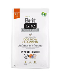 Brit care dog hypoallergenic dog show champion granule pre dospelých výstavné psy 3 kg