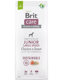 Brit care dog sustainable junior large breed chicken insect granule pre mladých psov veľkých plemien 12 kg