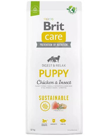Brit care dog sustainable puppy chicken insect granule pre šteňatá a mladé psy 12 kg