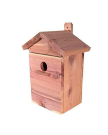 Hniezdo pre vtáky, cédrové drevo, 2ks vymeniteľných čiel, 21x15,5x32 cm