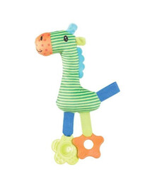 Plyšová hračka pre šteňa RIO Giraffe zelená plyšová hračka pre psa
