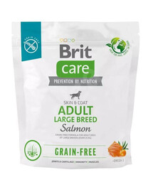 Brit care dog grain-free adult large breed salmon granule pre dospelých psov veľkých plemien 1 kg