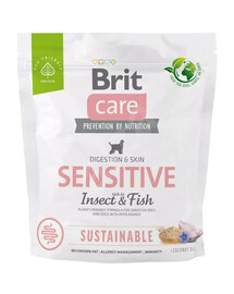 Brit care dog granule pre psov s citlivou pokožkou a srsťou 1 kg