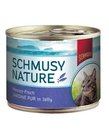 SCHMUSY Nature konzerva pre mačky so sardinkami v želé 185 g